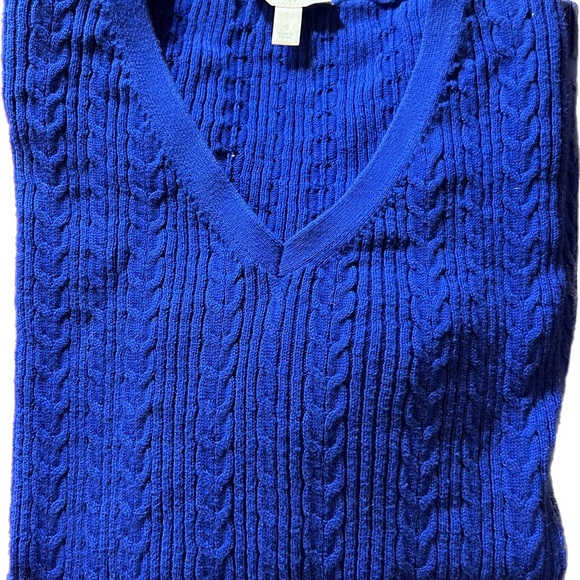 *Small Brilliant Royal Blue Fitted Crew Neck Sweater Talbot - Picture 4 of 14